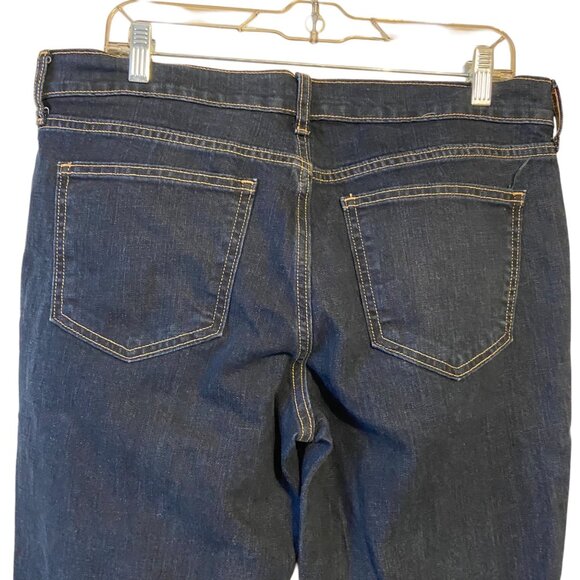 Women’s Size 12 Short Old Navy Mid Rise Dark Denim Skinny Jeans Casual - Picture 11 of 12